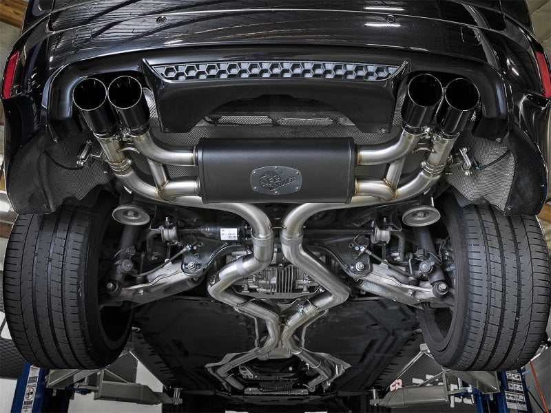 aFe MACH Force-Xp 3.5in. 304 SS C/B Exhaust System 15-18 BMW X5 M (F85) V8-4.4L (tt) - Black Tip - GTR Auto