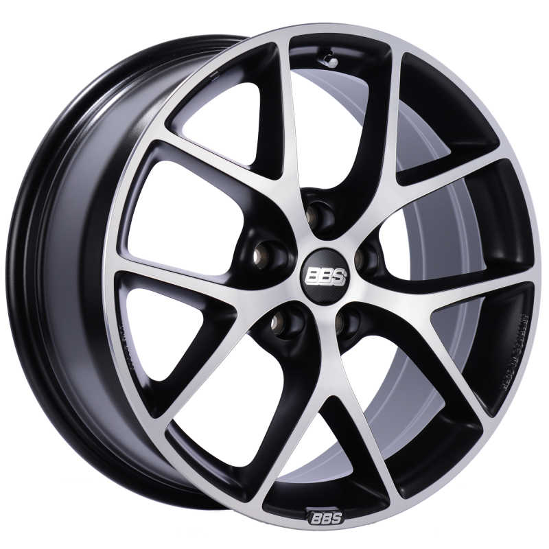BBS SR 18x8 5x120 ET32 Satin Black Diamond Cut Face Wheel -82mm PFS/Clip Required - GTR Auto
