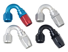Load image into Gallery viewer, Fragola -10AN x 150 Degree Power Flow Hose End - Blue/Red