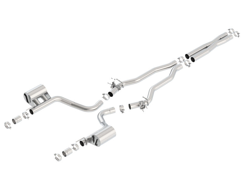 Borla 2015 Dodge Charger Hellcat 6.2L V8 ATAK Catback Exhaust w/ Valves No Tips Factory Valance - GTR Auto