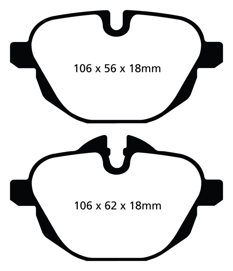 EBC 11+ BMW X3 2.0 Turbo (F25) Greenstuff Rear Brake Pads - GTR Auto
