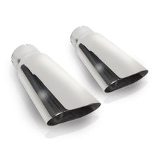 Load image into Gallery viewer, Stainless Works Flat Oval Exhaust Tips 2in Inlet (priced per pair)