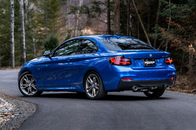 MBRP 17-21 BMW M240I 3.0L 3in Axle Back Dual Rear Exit w/ T304 SS Carbon Fiber Tips (Street Version) - GTR Auto