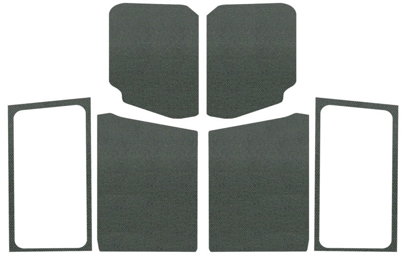 DEI 18-23 Jeep Wrangler JL 2-Door Boom Mat Complete Headliner Kit - 7 Piece - Gray - GTR Auto