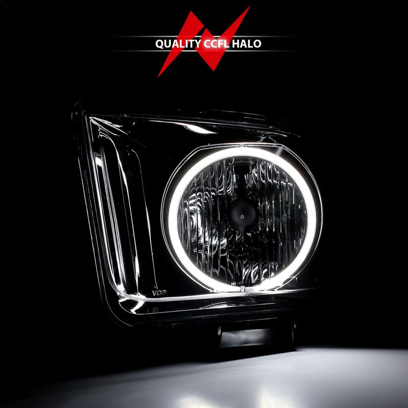 ANZO 2005-2009 Ford Mustang Crystal Headlights w/ Halo Black (CCFL) - GTR Auto