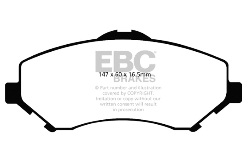 EBC 08-11 Chrysler Town & Country 3.3 Ultimax2 Front Brake Pads - GTR Auto