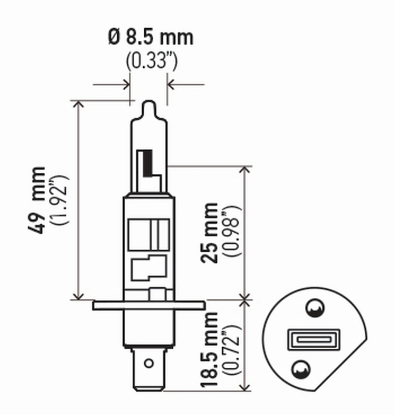 Hella Bulb H1 12V 55W P145S T25 Sb - GTR Auto