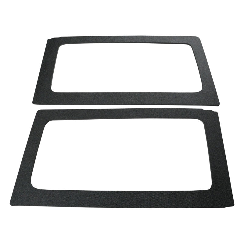 DEI 11-18 Jeep Wrangler JK 2-Door Boom Mat Rear Side Window Trim - 2 Piece - Black - GTR Auto