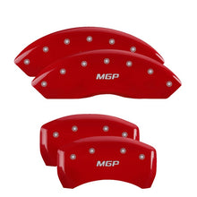 Load image into Gallery viewer, MGP 4 Caliper Covers Engraved Front &amp; Rear MGP Red finish silver ch - GTR Auto