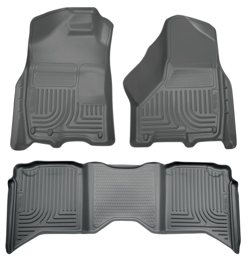 Husky Liners 2012 Dodge Ram 1500/2500/3500 Crew Cab WeatherBeater Combo Gray Floor Liners 99002