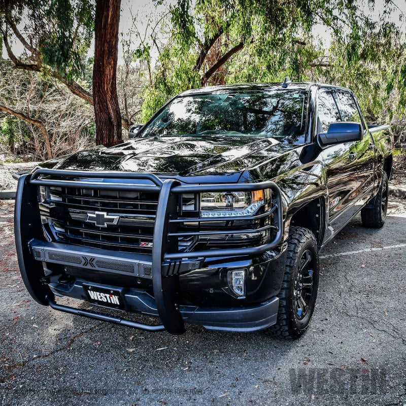Westin 16-18 Chevy Silverado 1500 Sportsman X Grille Guard - Textured Black - GTR Auto
