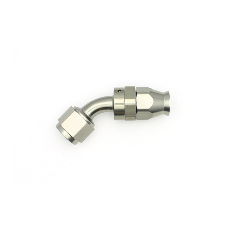 DeatschWerks 8AN Female Swivel 45-Degree Hose End PTFE (Incl. 1 Olive Insert) - GTR Auto