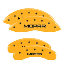 Load image into Gallery viewer, MGP 4 Caliper Covers Engraved Front &amp; Rear MGP Yellow finish black ch - GTR Auto