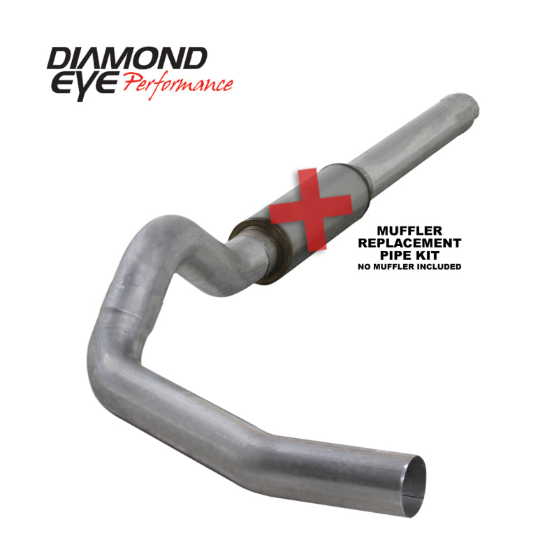 Diamond Eye KIT 5in Catback MFLR RPLCMENT PIPE Single AL: 2004.5-2007.5 DODGE CUMMINS 600 - GTR Auto