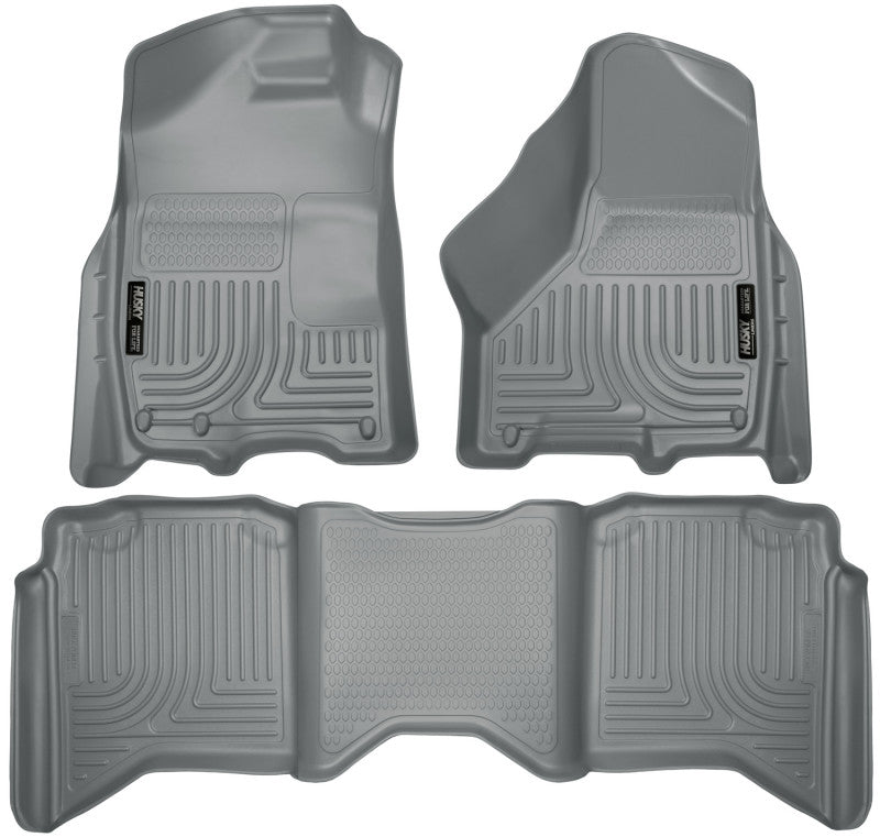 Husky Liners 2012 Dodge Ram 1500/2500/3500 Crew Cab WeatherBeater Combo Gray Floor Liners 99002