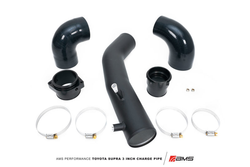 AMS Performance 2020+ Toyota Supra A90 Aluminum 3in Charge Pipe Kit - GTR Auto