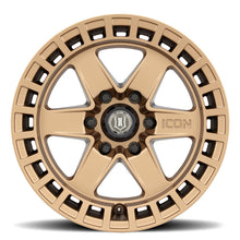 Load image into Gallery viewer, ICON Raider 17x8.5 6x120 0mm Offset 4.75in BS Satin Brass Wheel - GTR Auto