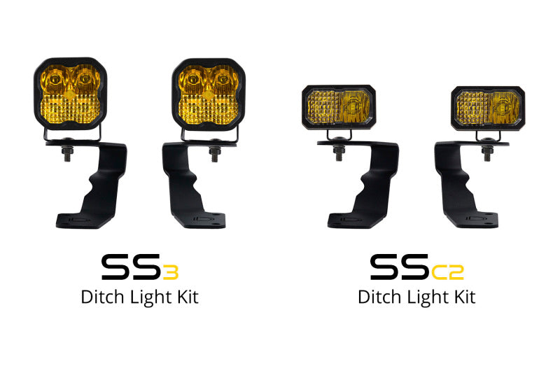 Diode Dynamics 15-21 Subaru WRX/STi Sport SS3 LED Ditch Light Kit - Yellow Combo - GTR Auto