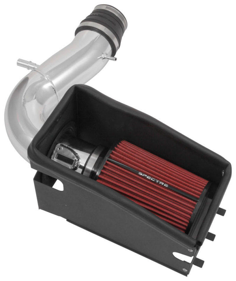 Spectre 11-19 Ford Explorer V6-3.5L F/I Air Intake Kit - Polished Aluminum w/Red Filter - GTR Auto