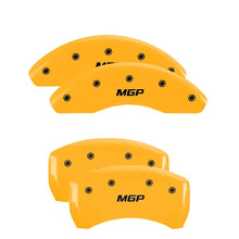 Load image into Gallery viewer, MGP 4 Caliper Covers Engraved Front &amp; Rear MGP Yellow finish black ch - GTR Auto