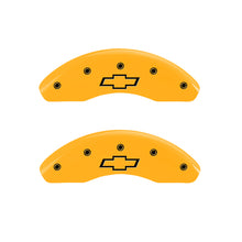 Load image into Gallery viewer, MGP Front set 2 Caliper Covers Engraved Front Bowtie Yellow finish black ch - GTR Auto