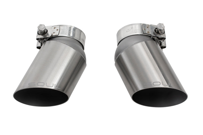 SOUL 10-12 Porsche 997.2 Turbo GT2 Style Bolt On Exhaust Tips (Brushed Finish)