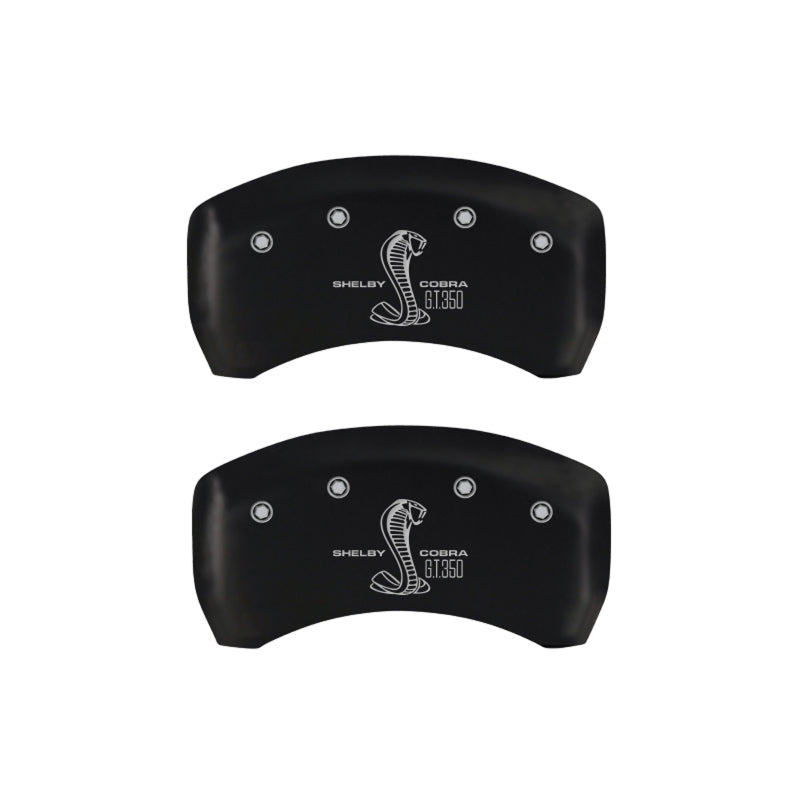 MGP Rear set 2 Caliper Covers Engraved Rear GT350 Shelby & Cobra Red finish silver ch - GTR Auto
