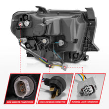 Load image into Gallery viewer, ANZO 14-21 Toyota Tundra (OE Halogen w/LED DRL) LED Crystal Headlights w/ Switchback &amp; DRL - Blk - GTR Auto