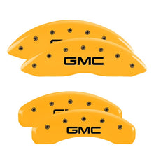 Load image into Gallery viewer, MGP 4 Caliper Covers Engraved Front &amp; Rear 300 Yellow finish black ch