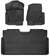 Load image into Gallery viewer, Husky Liners 15-23 Ford F-150 SuperCrew Cab X-Act Contour Front &amp; 2nd Row Seat Floor Liners - Black - GTR Auto