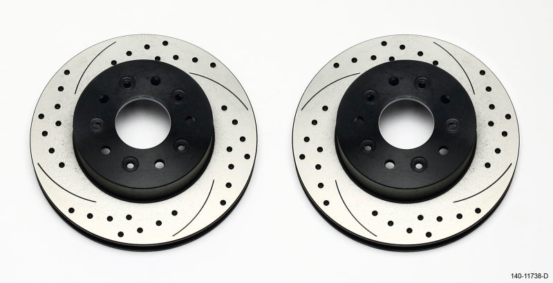 Wilwood Rotor Kit Front-Drilled 65-82 Corvette C2/C3 (1Pc Rotors) - GTR Auto