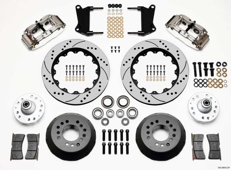 Wilwood Narrow Superlite 6R Front Hub Kit 14.00in Drill Pol 67-69 Camaro 64-72 Nova Chevelle - GTR Auto