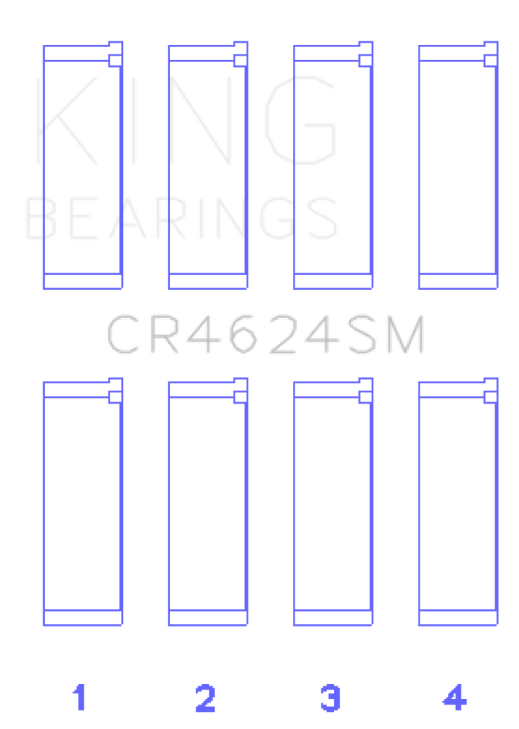 King Engine Bearings Hyundai G4KE / G4KC (Size +075) Rod Bearings (Set of 4)