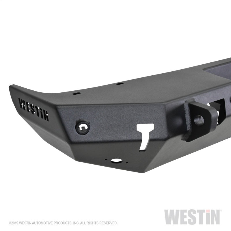 Westin 18-19 Jeep Wrangler JL WJ2 Rear Bumper w/  Sensors (Excl. Wrangler JK) - Textured Black - GTR Auto
