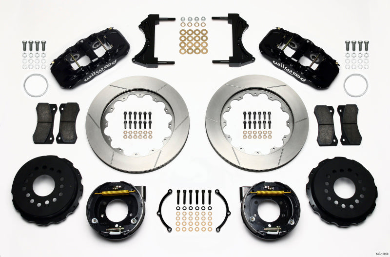 Wilwood AERO4 Rear P-Brake Kit 14.00in 2005-2014 Mustang - GTR Auto