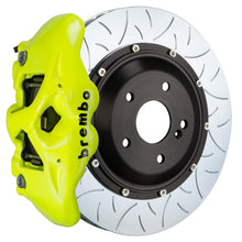 Load image into Gallery viewer, Brembo 17-20 Civic Si Sedan Front GT BBK 4 Piston Cast 345x28 2pc Rotor Slotted Type3- Fluo. Yellow 1S3.8005A7