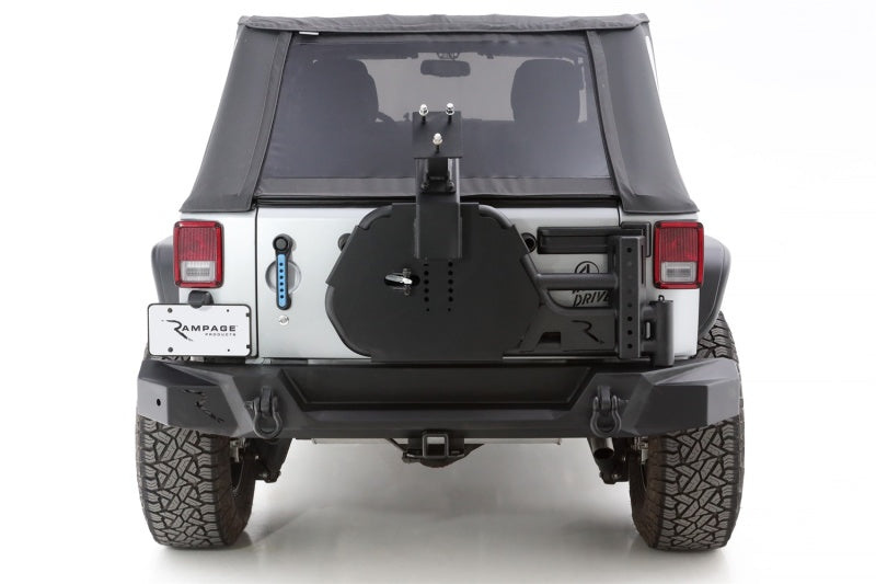 Rampage 07-18 Jeep Wrangler JK (Incl. Unlimited) TrailGuard Rear Bumper - Black