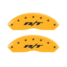 Load image into Gallery viewer, MGP 4 Caliper Covers Engraved Front &amp; Rear RT Yellow finish black ch - GTR Auto