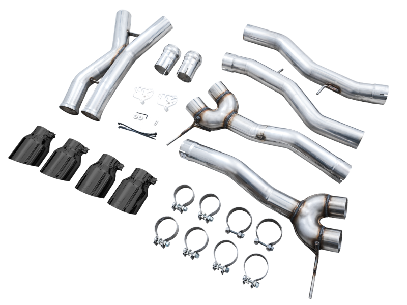 AWE Tuning Track Edition Cat-Back Exhaust for BMW G8X M3/M4 - Diamond Black Tips - GTR Auto