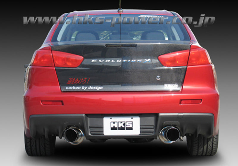 HKS 08-09 Evo 10 Hi-Power Dual Tip Catback Exhaust - GTR Auto