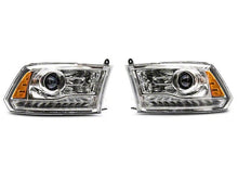 Load image into Gallery viewer, Raxiom 09-18 Dodge RAM 1500 LED Halo Headlights w/ Switchback Turn Signals- Chrome Hsng (Clear Lens)