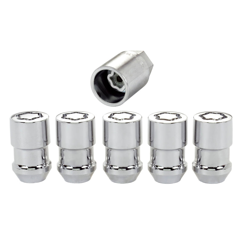McGard Wheel Lock Nut Set - 5pk. (Cone Seat) 7/16-20 / 3/4 Hex / 1.46in. Length - Chrome - GTR Auto