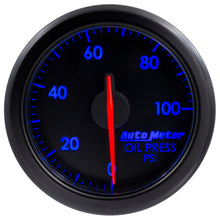 Load image into Gallery viewer, Autometer Airdrive 2-1/6in Oil Pressure Gauge 0-100 PSI - Black 9152-T