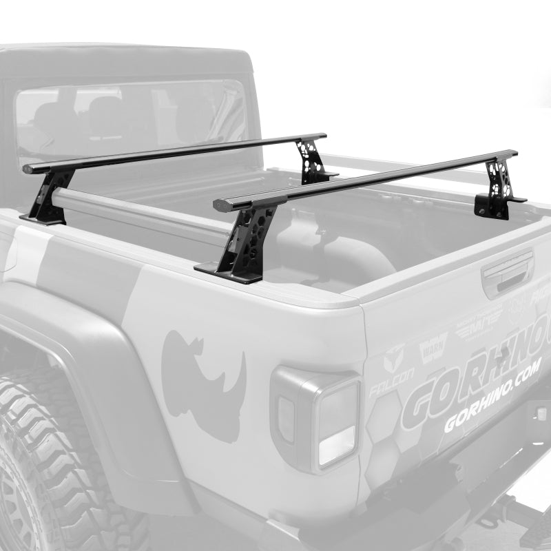 Go Rhino 20-22 Jeep Gladiator JT/16-22 Toy. Tacoma/05-21 Nssn Frontier XRS Cross Bars Kit - Tex. Blk - GTR Auto