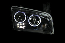 Load image into Gallery viewer, ANZO 2006-2010 Dodge Charger Projector Headlights w/ Halo Black - GTR Auto