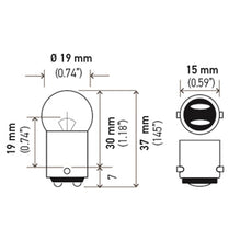 Load image into Gallery viewer, Hella Bulb 90 12V 8W BA15d G6 - GTR Auto