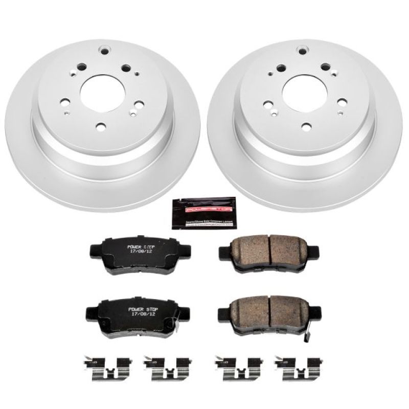 Power Stop 05-10 Honda Odyssey Rear Z17 Evolution Geomet Coated Brake Kit CRK4604