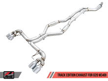 Load image into Gallery viewer, AWE Tuning 2019+ BMW M340i (G20) Track Edition Exhaust - Quad Diamond Black Tips - GTR Auto