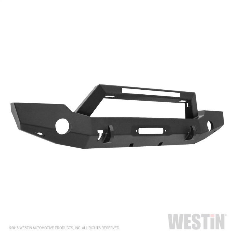 Westin 18-20 Jeep Wrangler WJ2 Full Width Front Bumper w/LED Light Bar Mount Textured Black - GTR Auto
