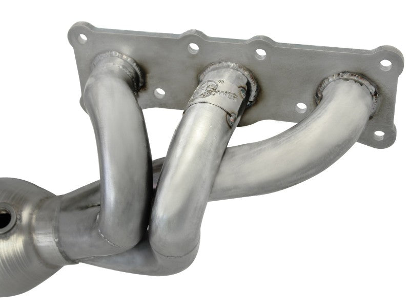 aFe 08-13 BMW 128i (E82/88) L6 3.0L Twisted Steel 304 Stainless Steel Long Tube Header w/ Cat - GTR Auto